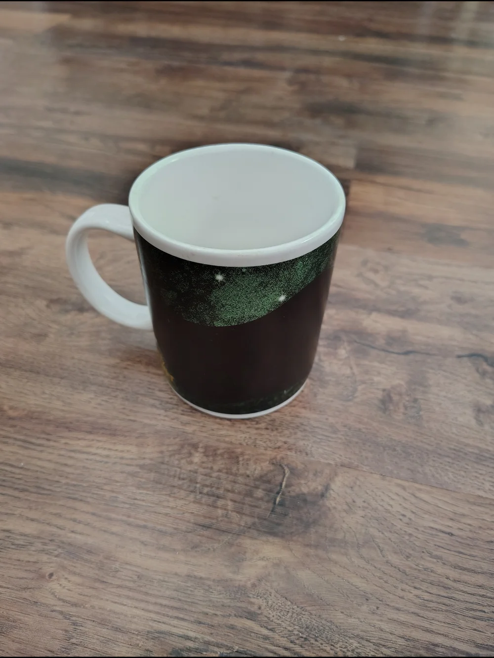 Illustrated Character Ceramic Mug in White and Black